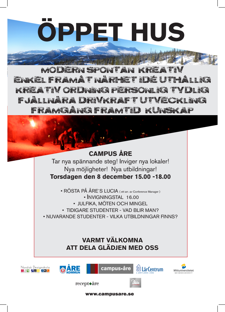 Campus Åre flyttar till nya lokaler - invigning 8 december