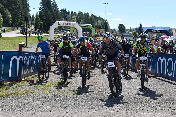 Start Cykelvasan Öppet Spår i Sälen 2017