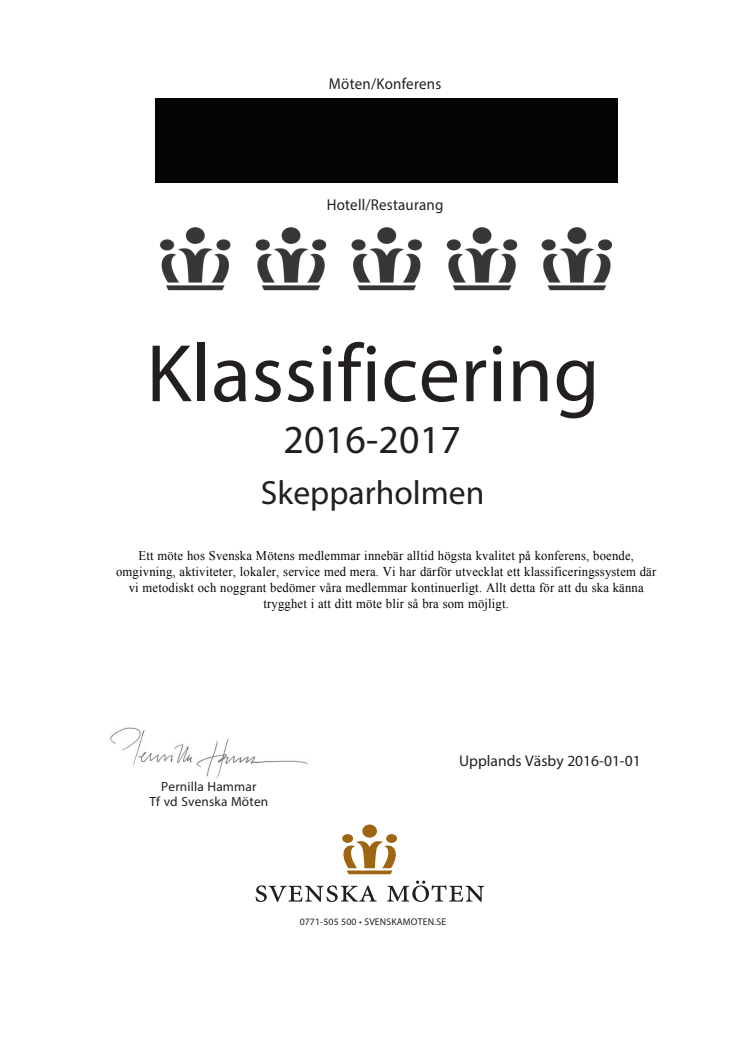 Klassificering av Svenska Möten 