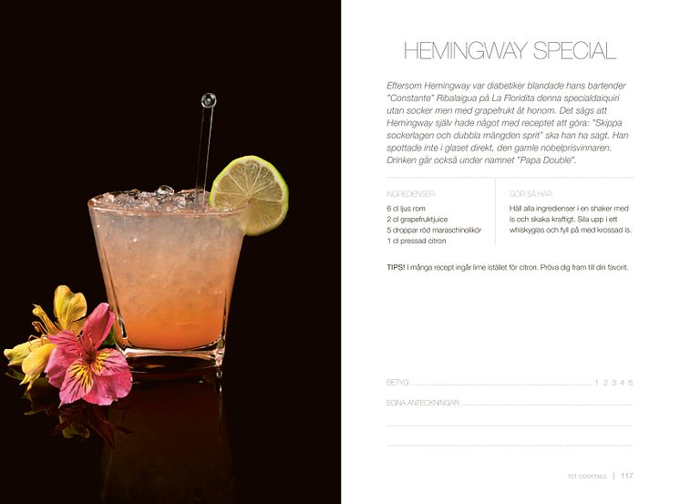 Drinken Hemingway special ur boken "101 Cocktails du måste dricka innan du dör"