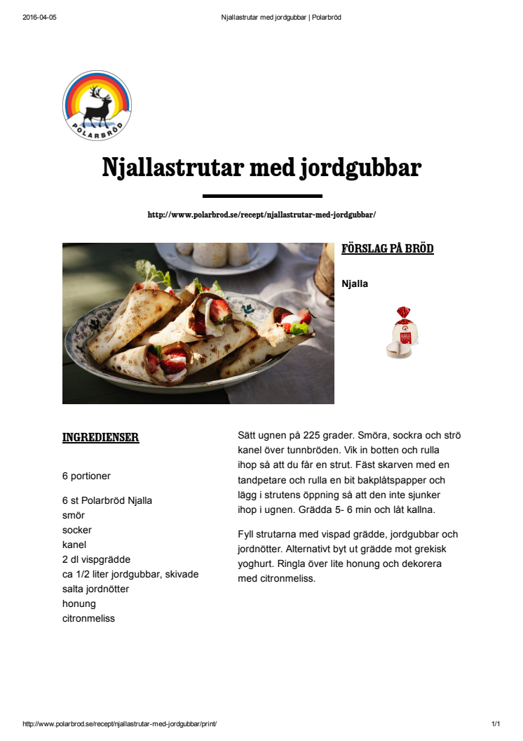 Njallastrutar med jordgubbar