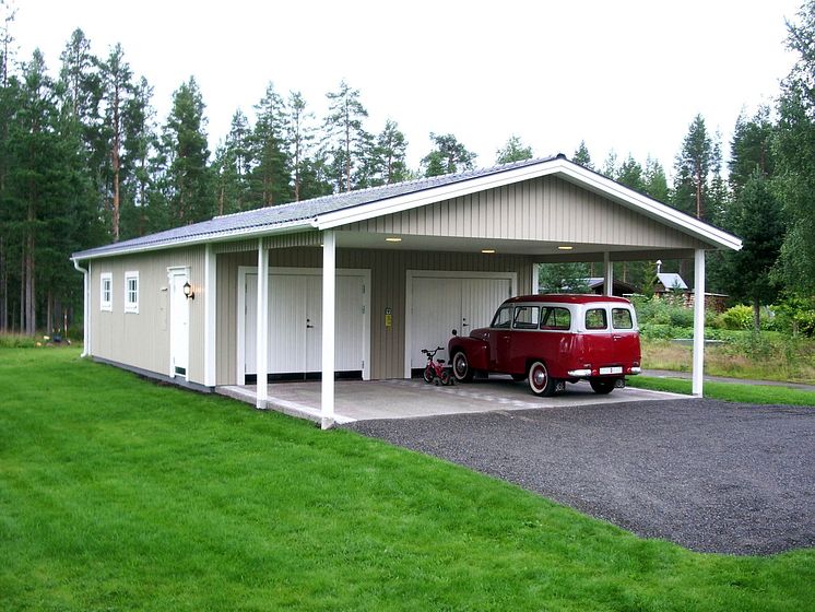 Vy över Garage & Carport från Lövångers Bygg