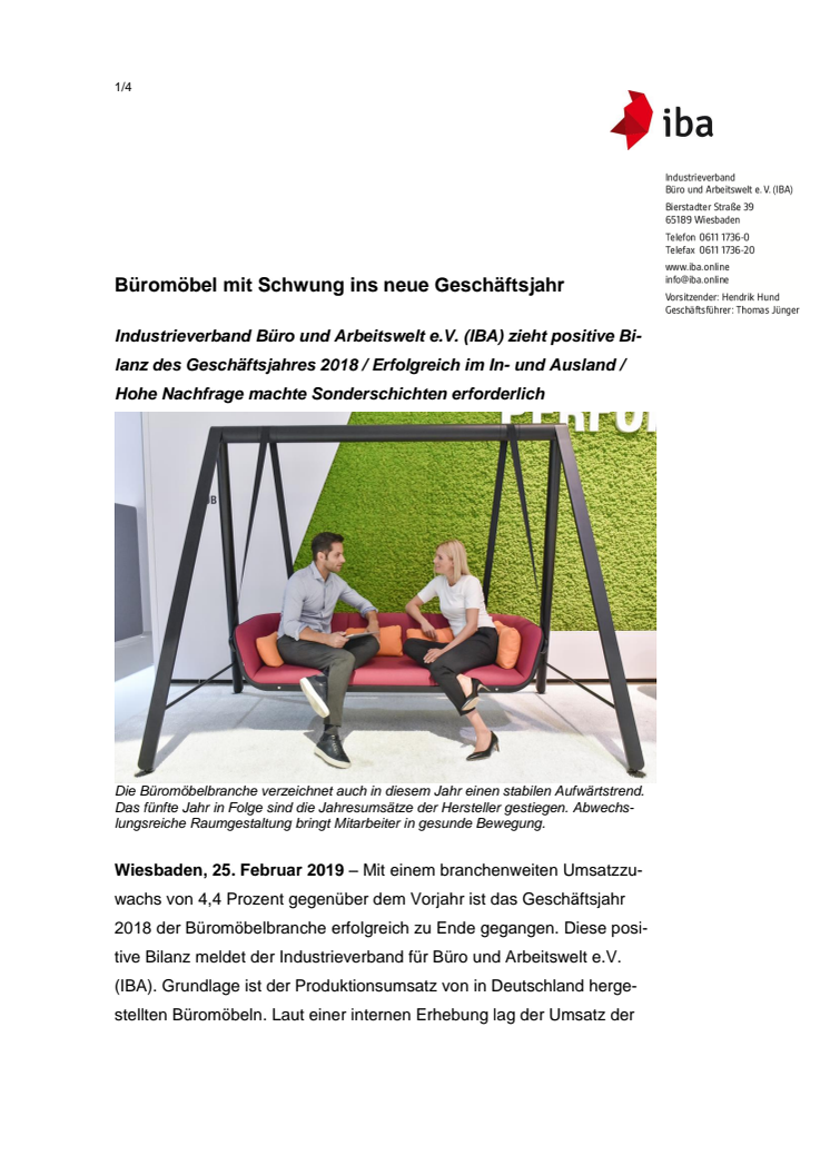 Büromöbel mit Schwung ins neue Geschäftsjahr