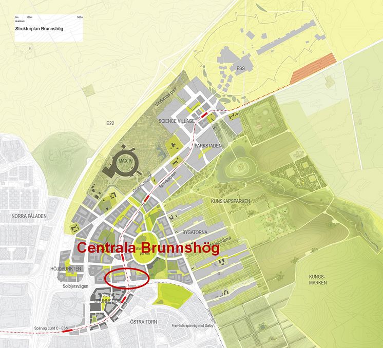 Strukturplan_tilldelning_Centrala Brunnshög_170823