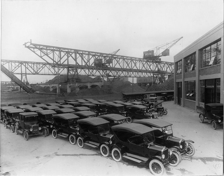 Ford T'er i Sydhavnen, ca. 1925