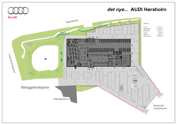 AUDI Hørsholm- Beliggehedsplan