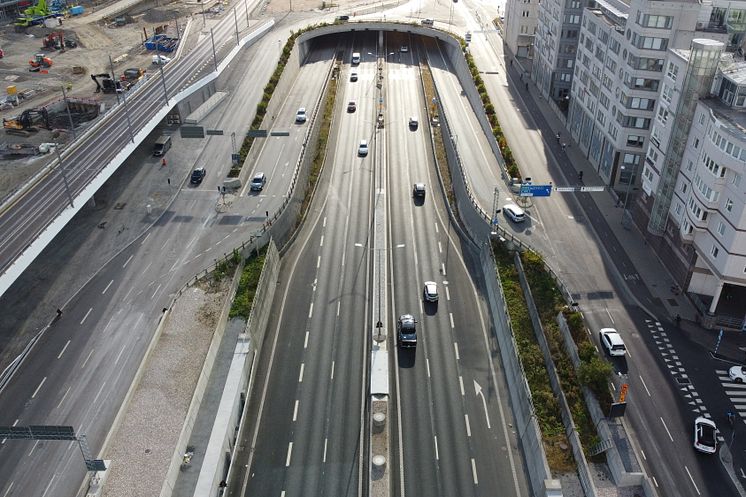 Götatunneln stängs mot Järntorget