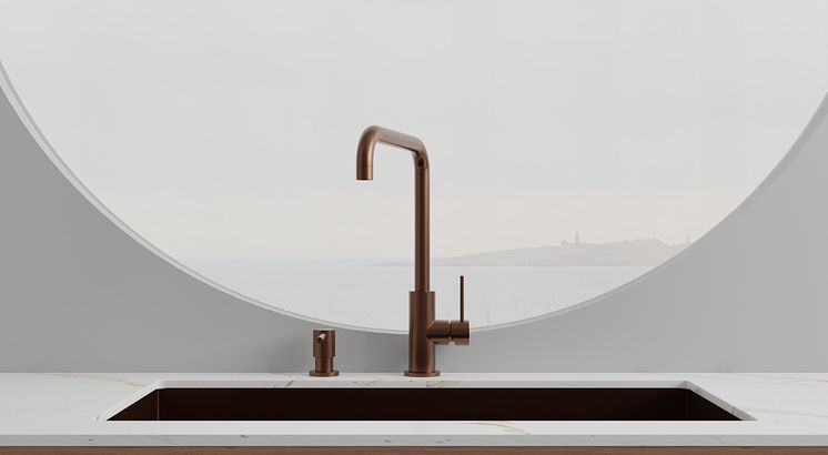 Primy Köksblandare Steel Mood Amber 30132 & Primy Tvålpump Steel Clean Dispenser Amber 35002