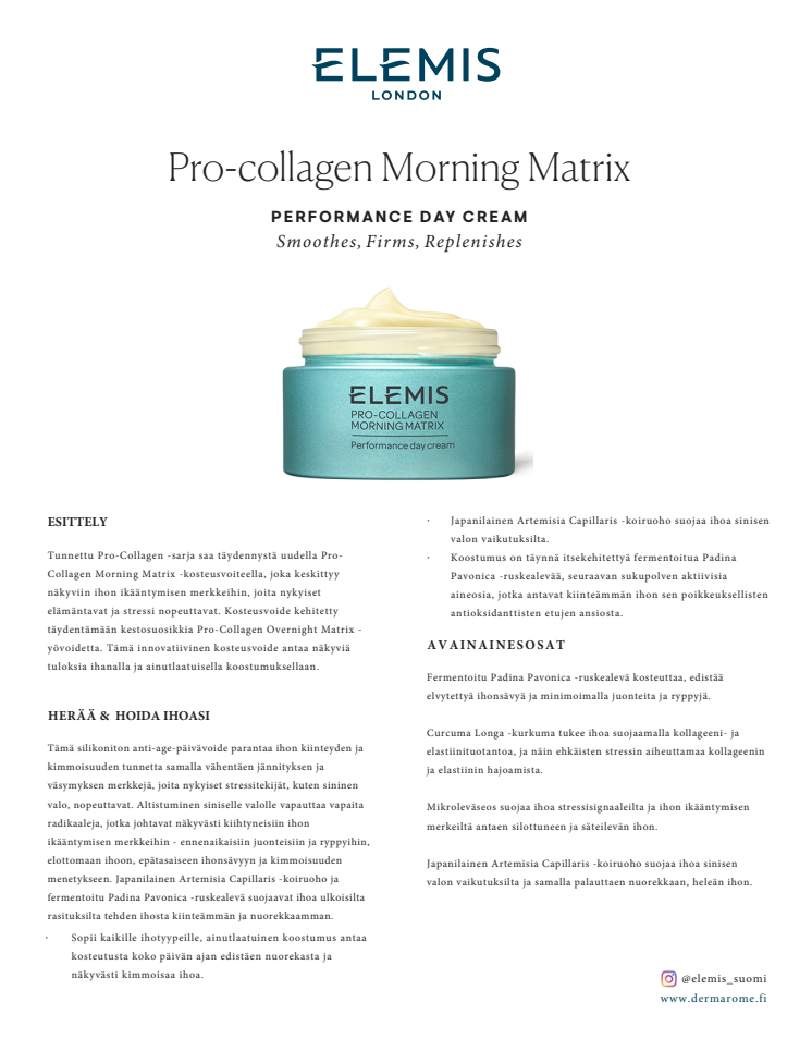 ELEMIS Pro-Collagen Morning Matrix Press Release_FI.pdf