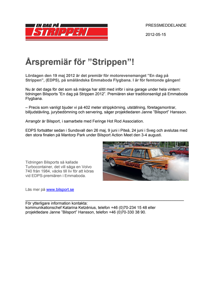 Årspremiär för ”Strippen”!