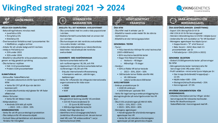 Från VikingGenetics: VikingRed strategi 2021 till 2024