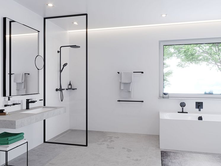 hansgrohe badrum i mattsvart