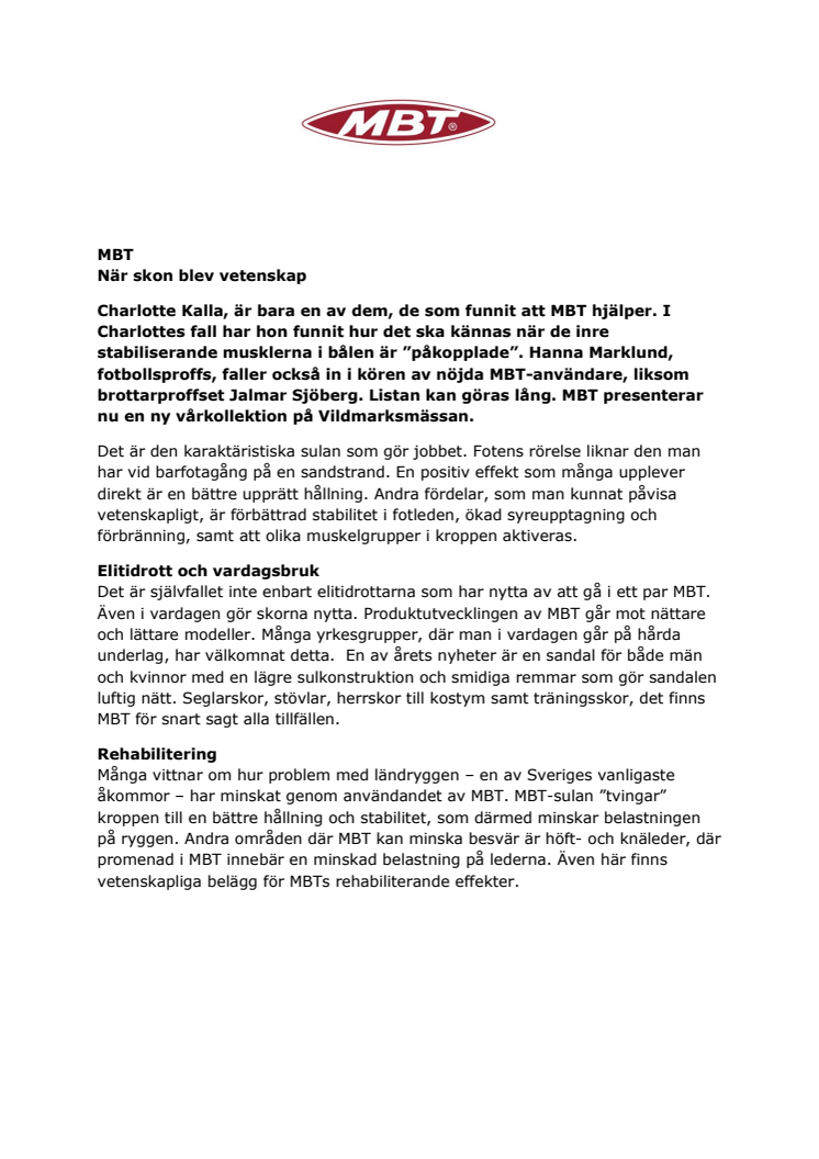 MBT - När skon blev vetenskap