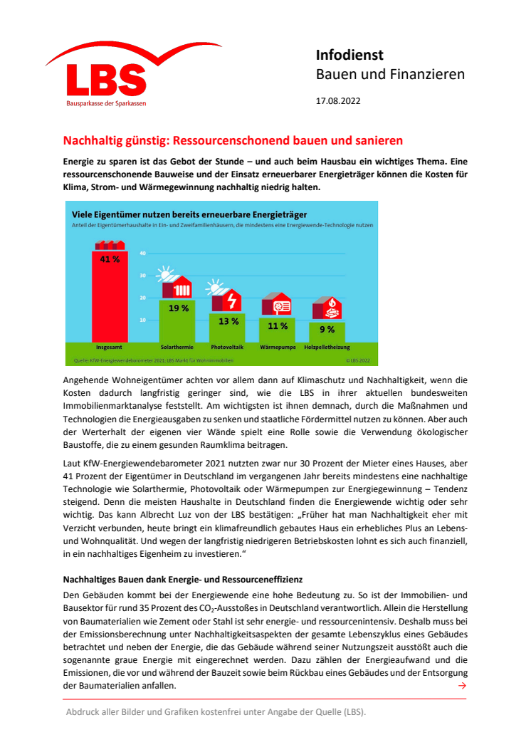 Nachhaltig günstig: Ressourcenschonend bauen und sanieren