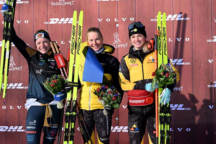 Top 3 podium Tjejvasan 2023