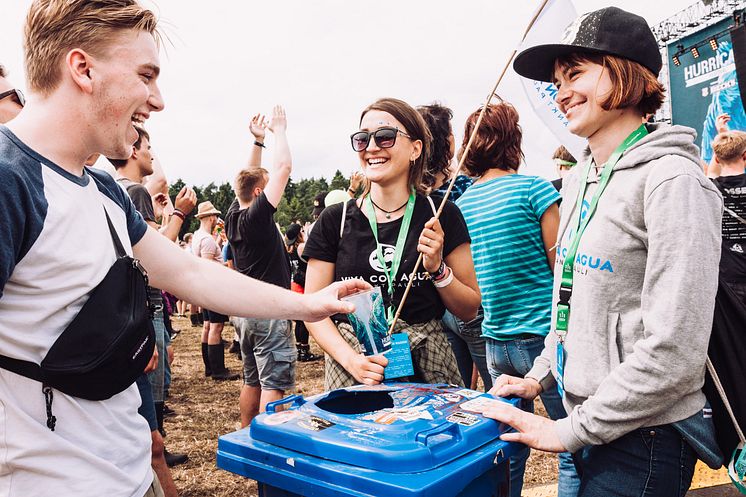 Viva con Agua im Einsatz auf dem Hurricane