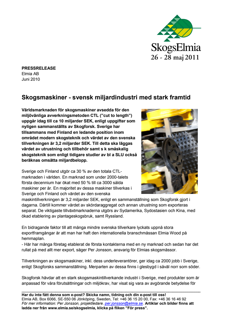 Skogsmaskiner - svensk miljardindustri med stark framtid