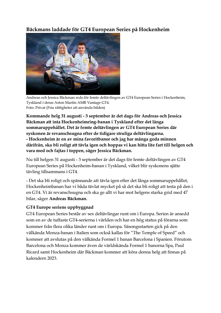 230830 SWE Pressrelease, GT4 Europe Hockenheim.pdf