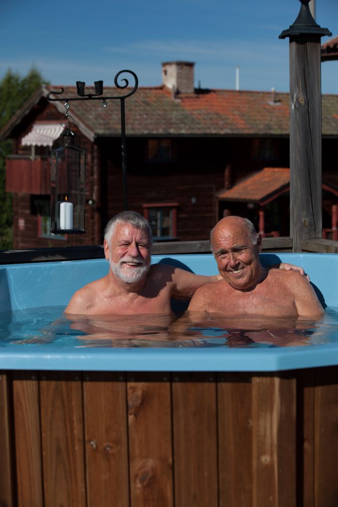 Björn Hellberg och Ingvar Oldsberg på Hotell Klockargården