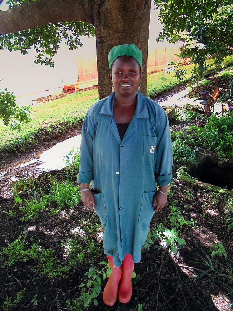 Irene-Nyambura-Kiaare, på Red-Land-roses i Kenya