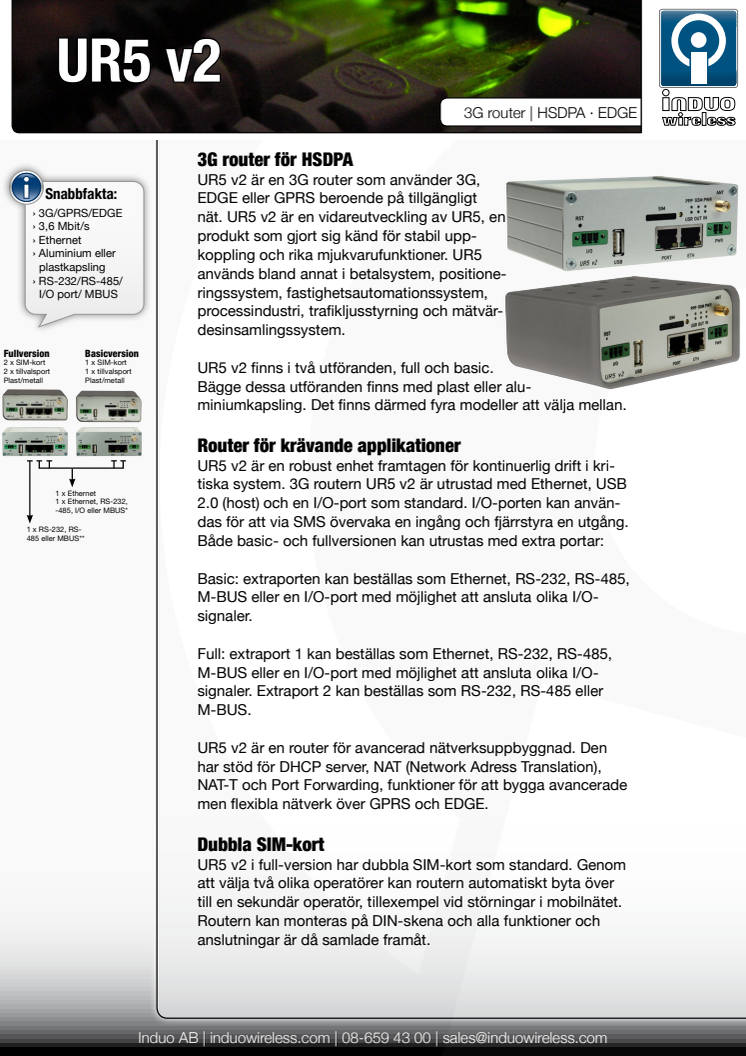 UR5 v2 3G router