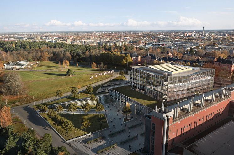 Översiktsbild tillbyggnad Ångströmlaboratoriet, Uppsala