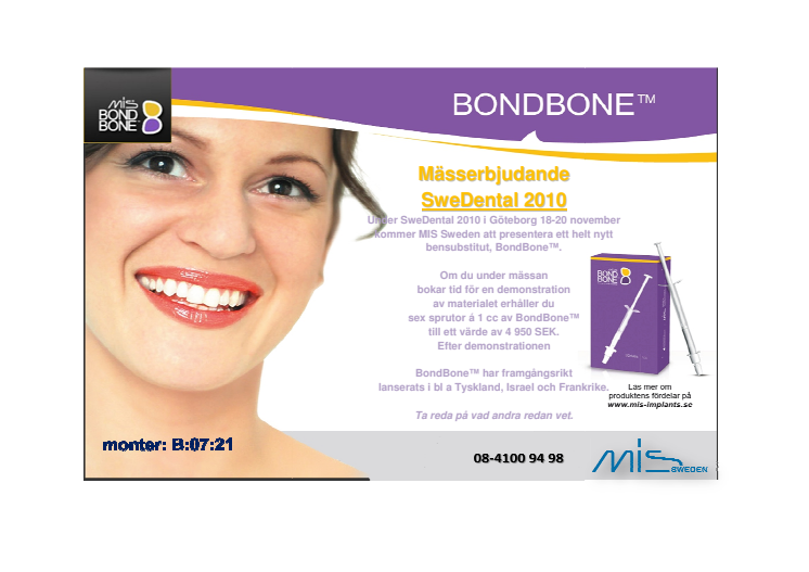 Mässerbjudande SweDental 2010