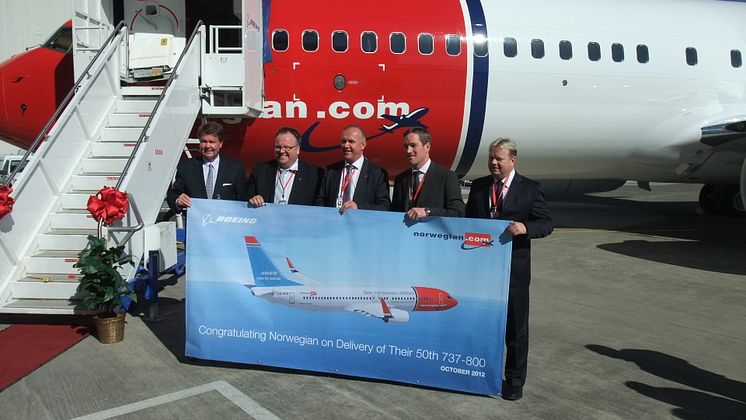 Norwegian mottar fly nummer 50 