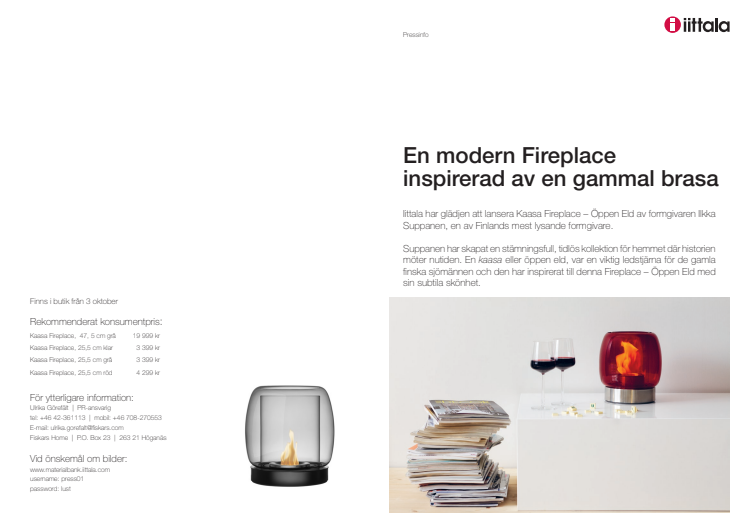 En gammal brasa i ny tappning - Iittalas fireplace Kaasa 