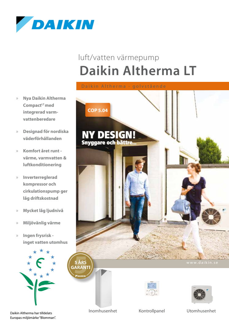 Produktblad Daikin Altherma golvstående