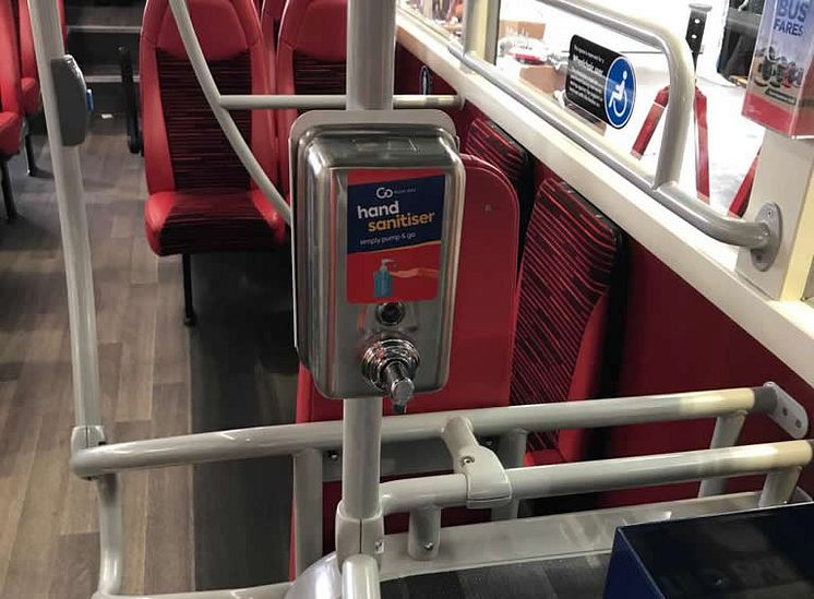 Extra antibacterial treatments and hand sanitisers on all buses as Go North East introduces further measures to protect bus users and make services even safer