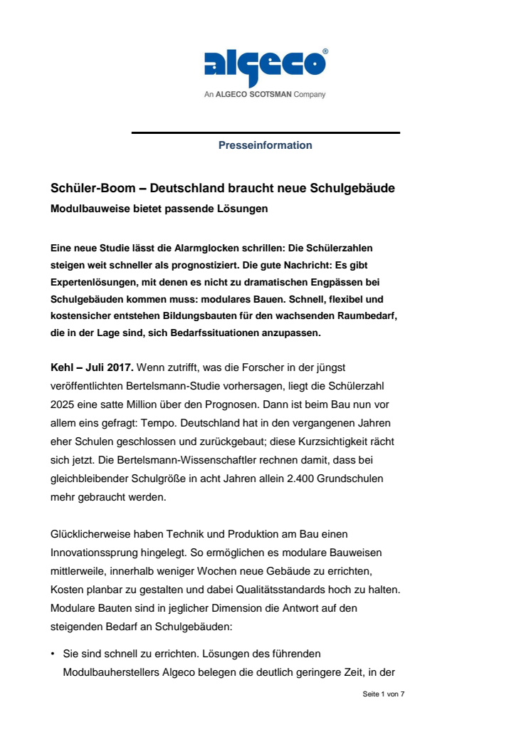 Schüler-Boom – Deutschland braucht neue Schulgebäude