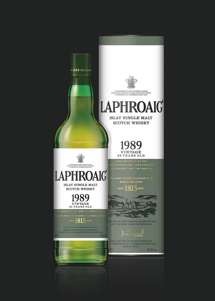 Laphroaig 1989 Vintage on black