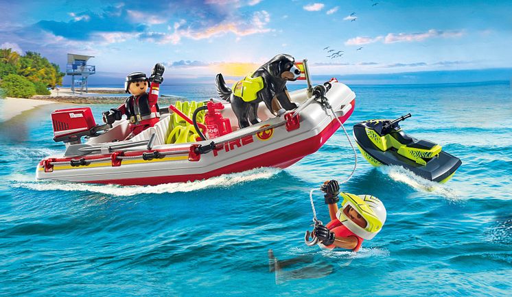 Feuerwehrboot mit Aqua Scooter (71464) von PLAYMOBIL