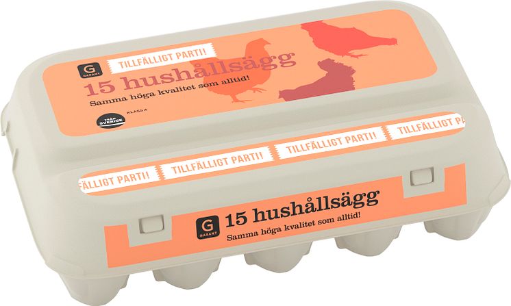 Garant Hushållsägg frigående inomhus Medium 15-pack