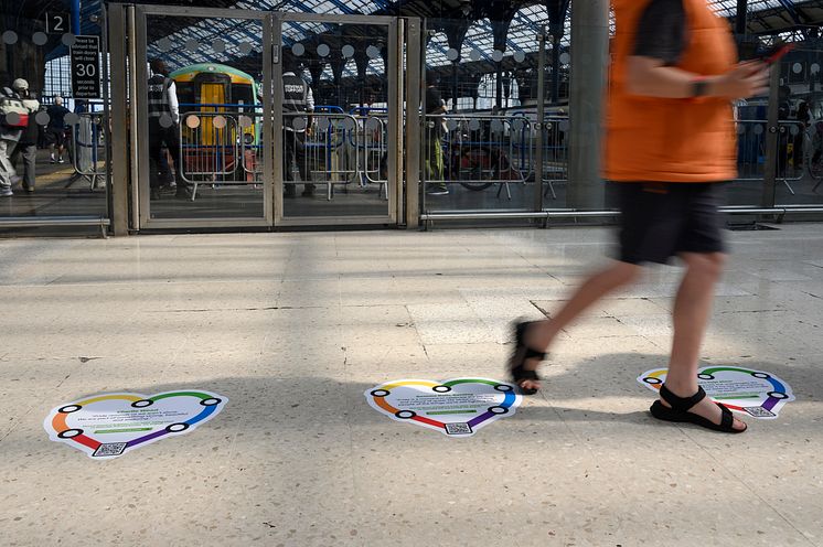 The quotes are featured at selected stations from London to Brighton