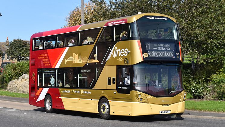 £3.5million investment into buses for X-lines X1 between Easington Lane, Washington and Newcastle