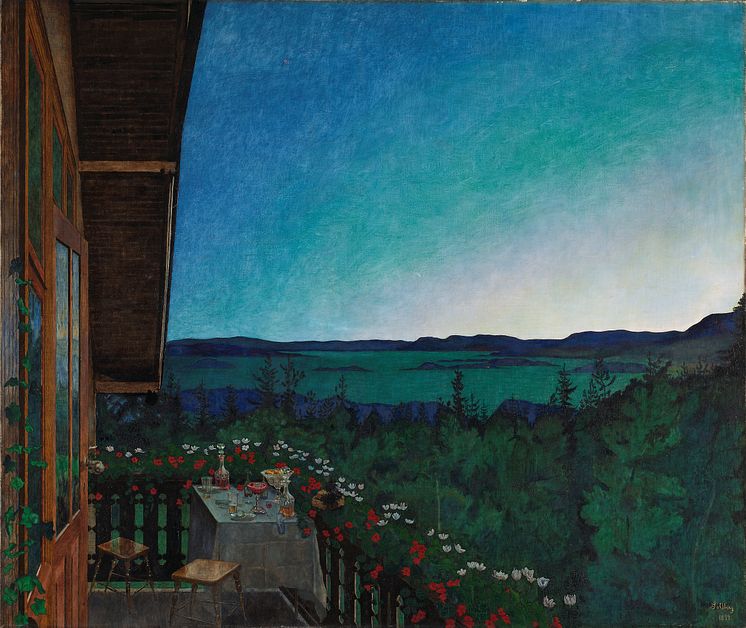 Sommernatt/Summer Night av Harald Sohlberg