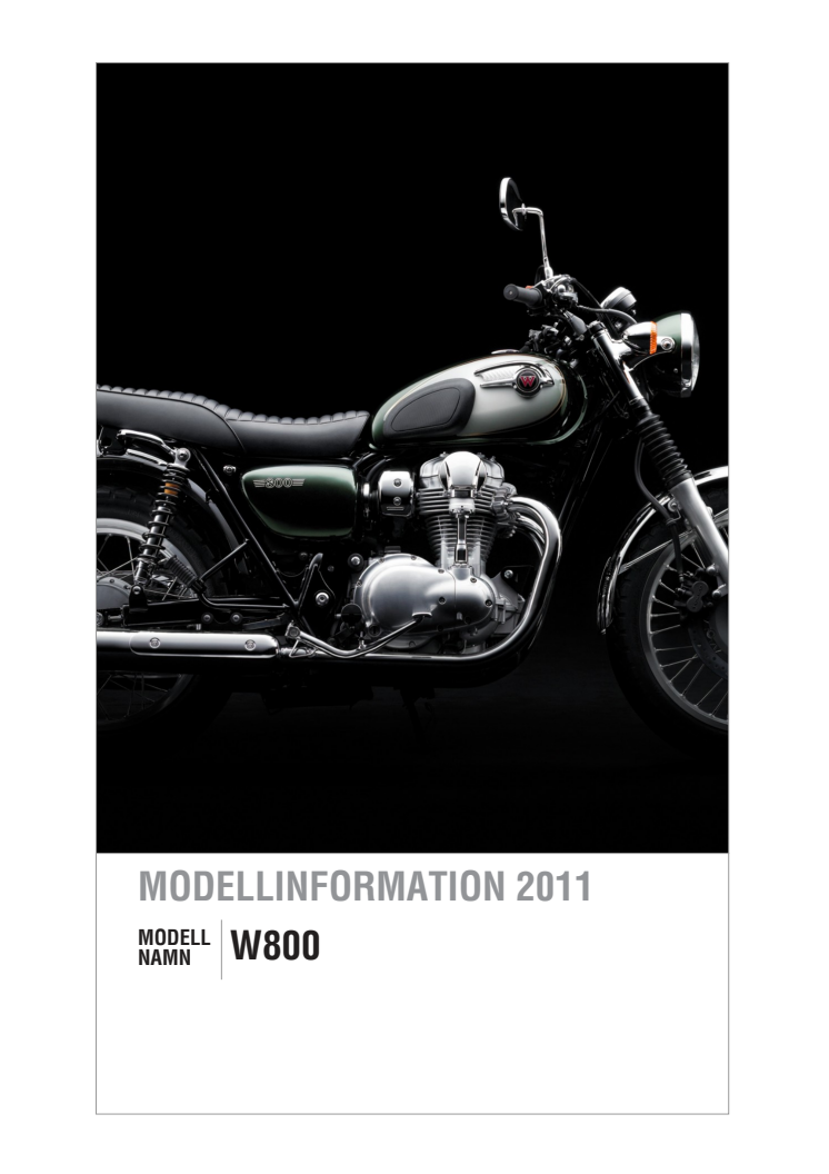 Modellinformation Kawasaki W800