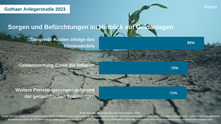 Anlegerstudie Sorgen und Befürchtungen