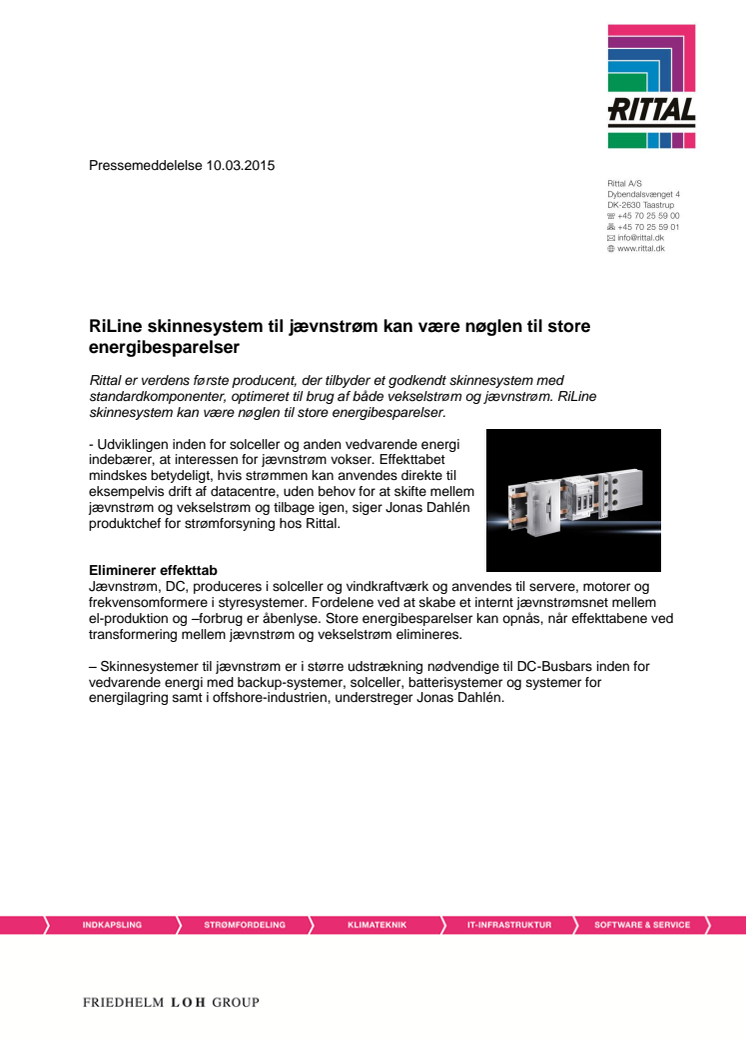 RiLine skinnesystem til jævnstrøm kan være nøglen til store energibesparelser