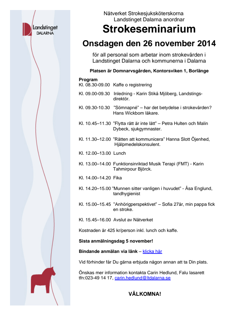 Program Strokeseminarium 2014