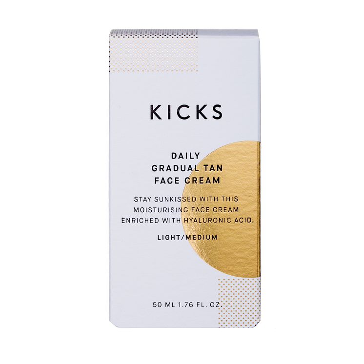 KICKS Daily Gradual Tan Face Cream LightMedium closed