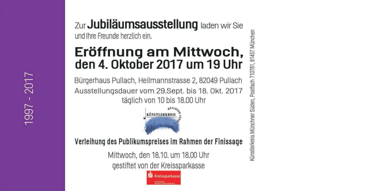 Einladung zur Ausstellung Künstlerkreis Münchner Süden