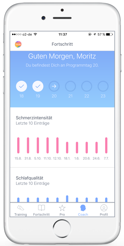 Kaia App: Programmauszüge