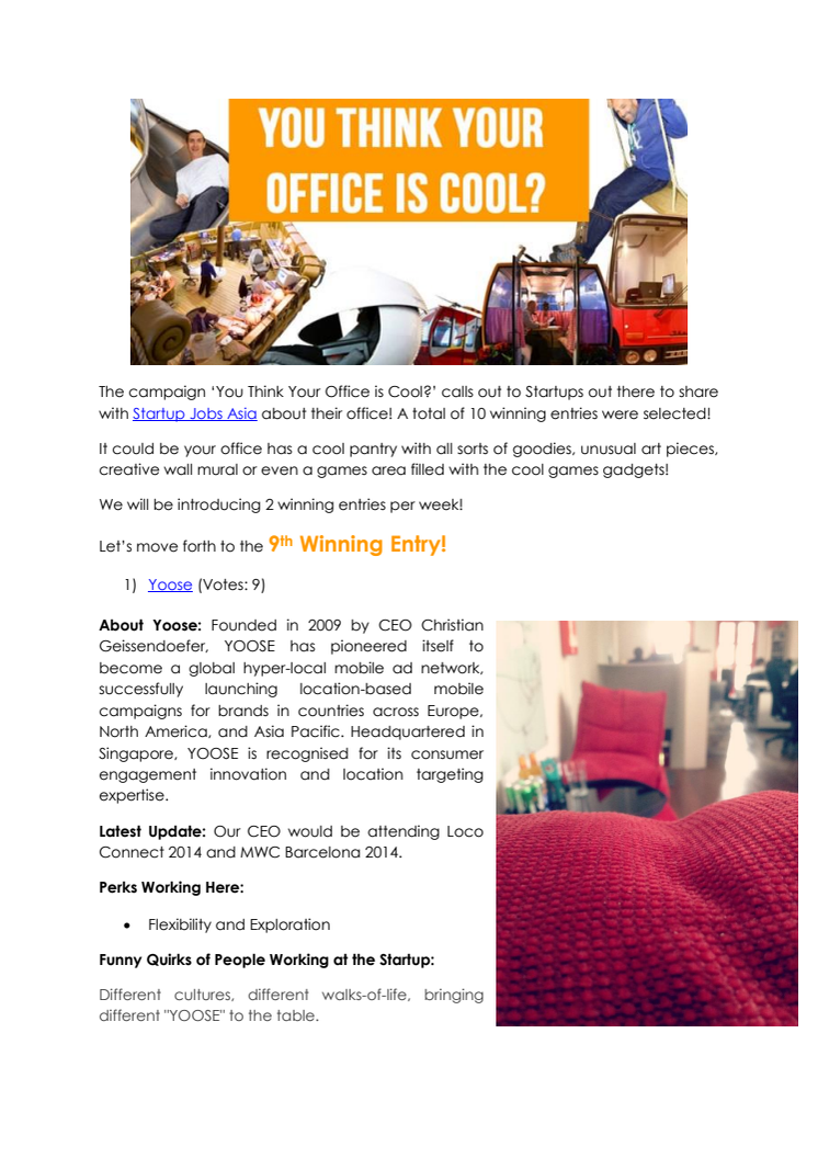 You Think Your Office is Cool - Yoose