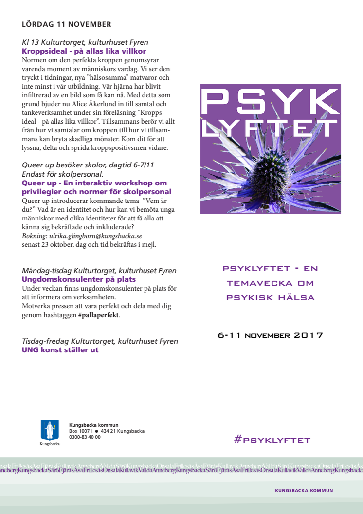 Psyklyftet – en temavecka om psykisk hälsa