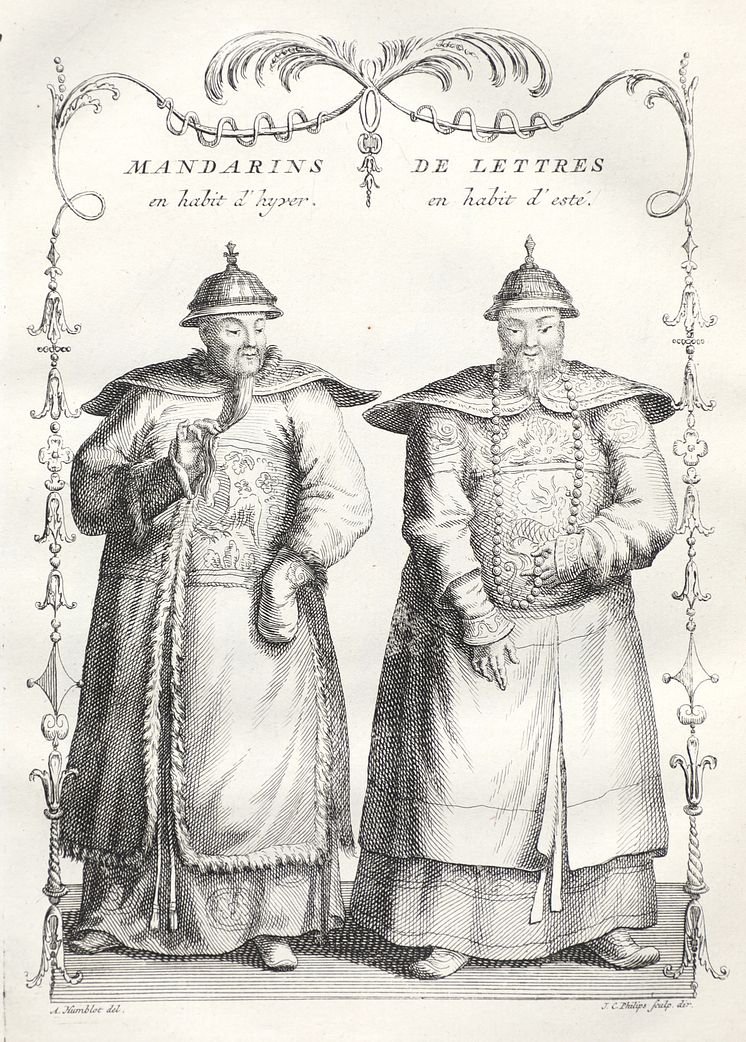 Jean-Baptiste Du Halde- Description geographique, historique, chronologique, [...] de la Chine [...]. 4 vols. Rigt illustreret.