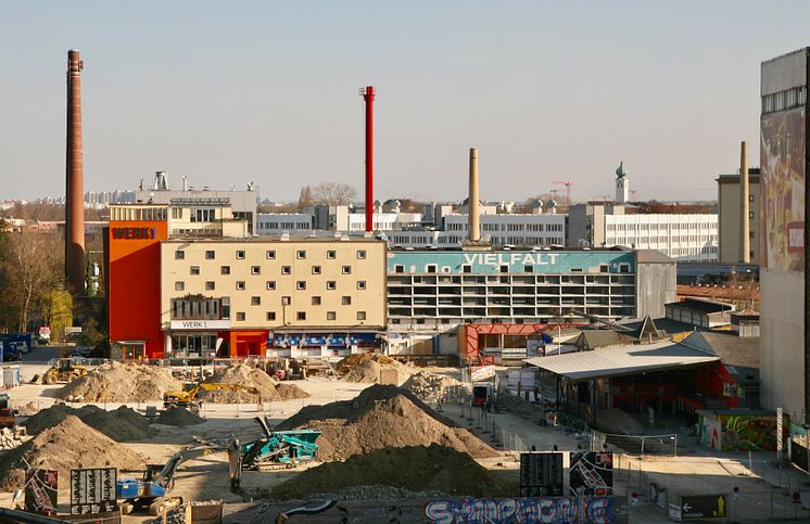 Blick auf das Werksviertel München