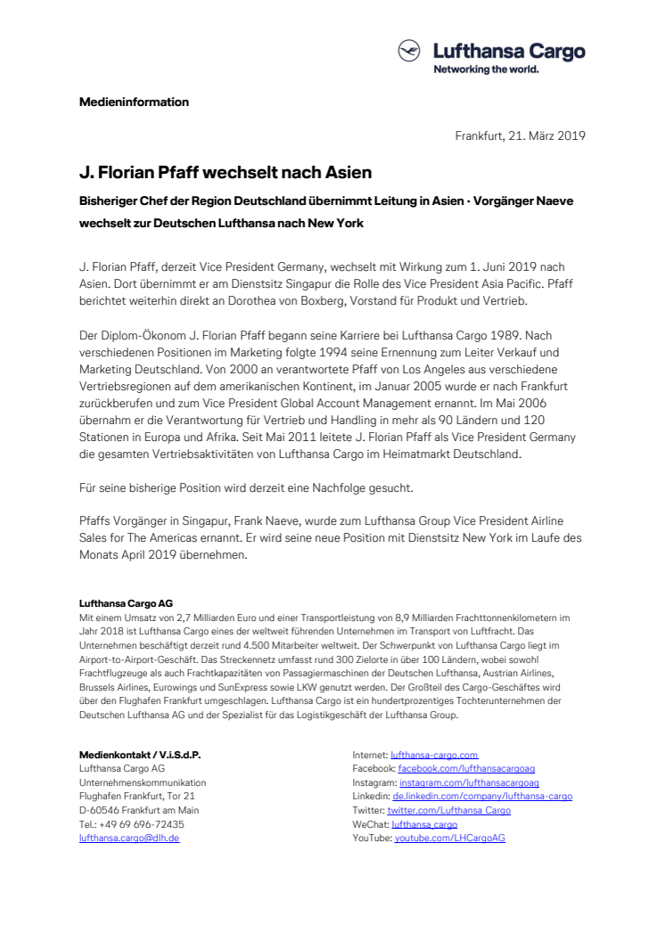 J. Florian Pfaff wechselt nach Asien